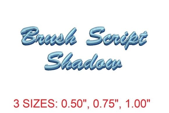 Brush Script Shadow Embroidery Font Review