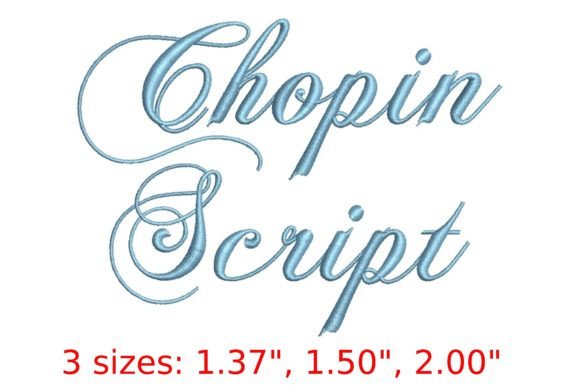 Chopin Script Font Review for Holiday Embroidery
