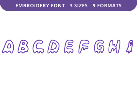 Drippy Ghost Font Uppercase a to I Review