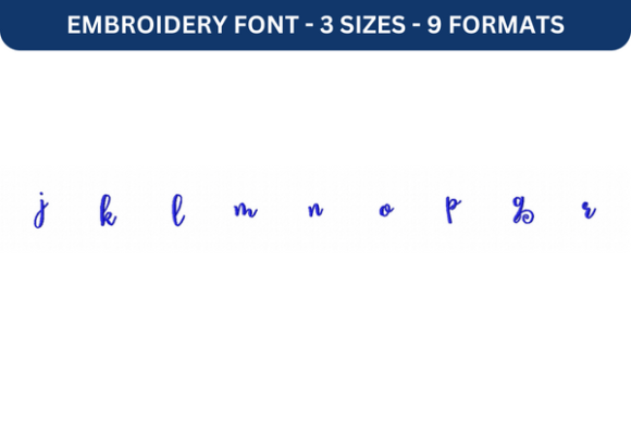 Lettres Douces Font Lower J to R Review
