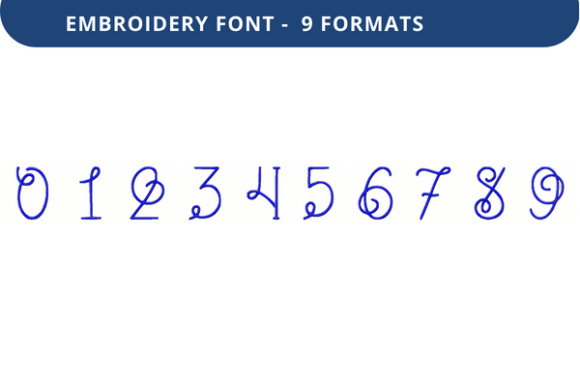 Vine Nouveau Font 0 to 9 Embroidery Review