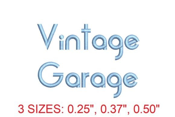 Vintage Garage Embroidery Font Review