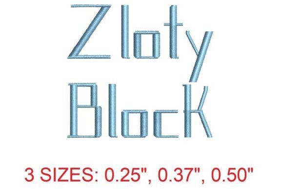 Zloty Block Embroidery Font Review